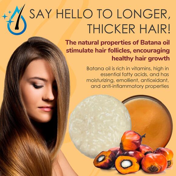 BATANA OIL for HAIR GROWTH Shampoo Bar | PURE RAW HONDURAS BATANA OIL - Picture 3 of 10